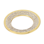 Car Aluminum Steering Wheel Decoration Ring with Diamonds For Volkswagen(Gold)