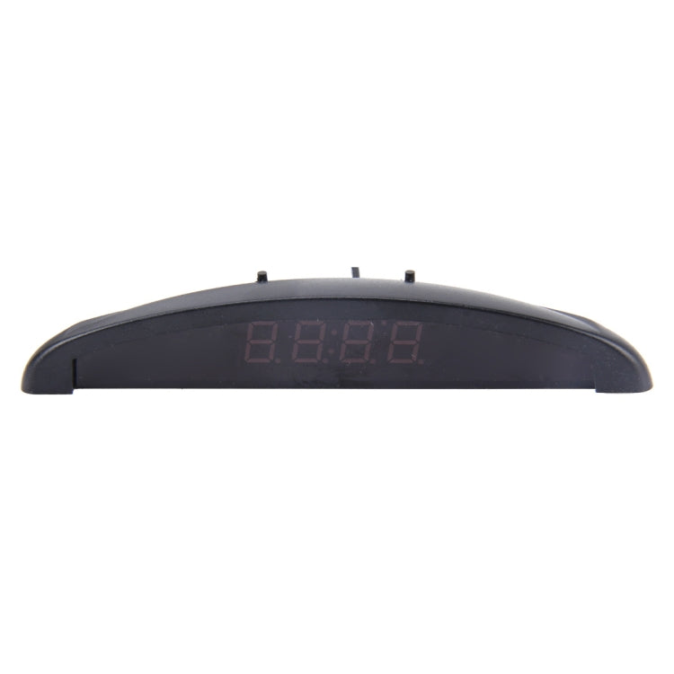 2 in 1 Car LED Digital Display Thermometer Clock(Red)
