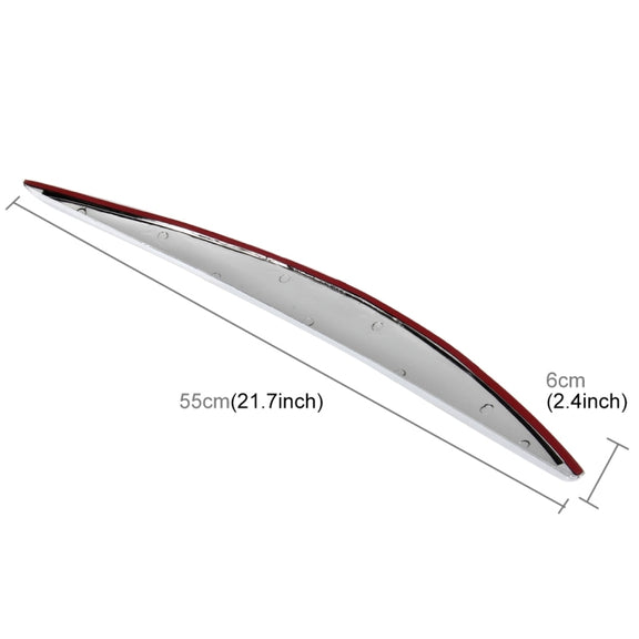 4 PCS Universal Car Auto Plastic Body Bumper Guard Protector Strip Sticker(Silver)