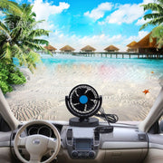 HUXIN HX-T306 6W 360 Degree Adjustable Rotation Low Noise Mini Electric Car Fan, DC 24V