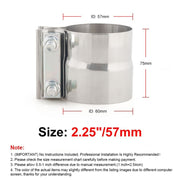 2.25 inch Car Turbo Exhaust Downpipe Stainless Steel Lap Joint Band Clamp
