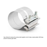 2.75 inch Car Turbo Exhaust Downpipe Stainless Steel Lap Joint Band Clamp