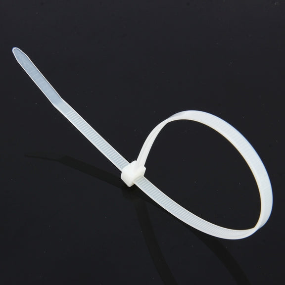 500 PCS 5mm*250mm Nylon Cable Ties(White)