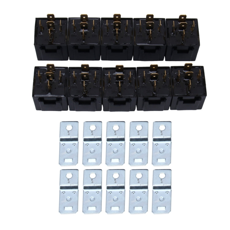 10 PCS JD-1914 40 AMP 12V Water-resistant Car Auto Five Plugs Relay