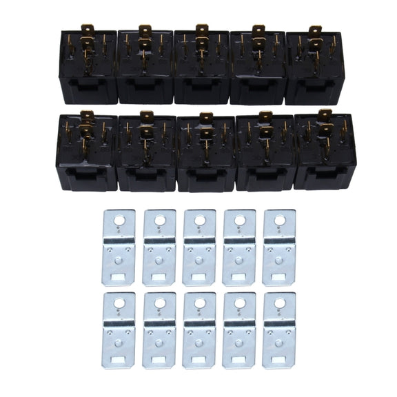 10 PCS JD-1914 40 AMP 12V Water-resistant Car Auto Five Plugs Relay