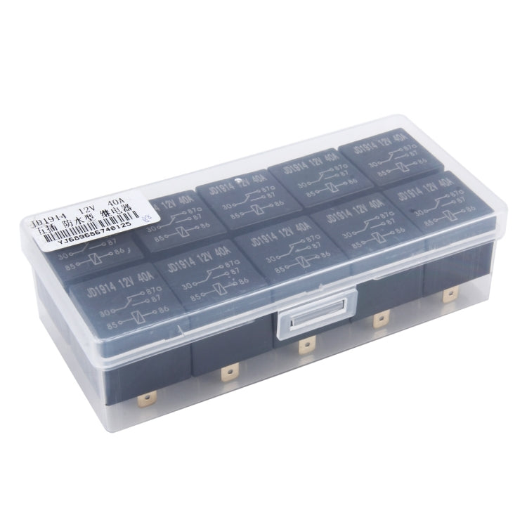10 PCS JD-1914 40 AMP 12V Water-resistant Car Auto Five Plugs Relay
