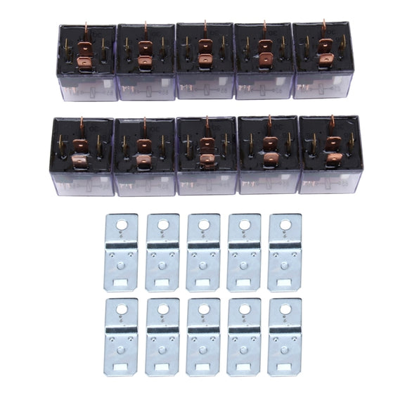 10 PCS JD-1914 80 AMP 12V Water-resistant Car Auto Five Plugs Relay