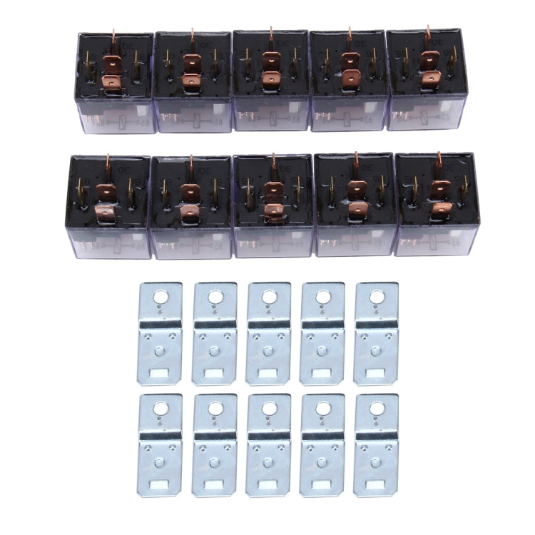 10 PCS JD-1914 80 AMP 12V Water-resistant Car Auto Five Plugs Relay