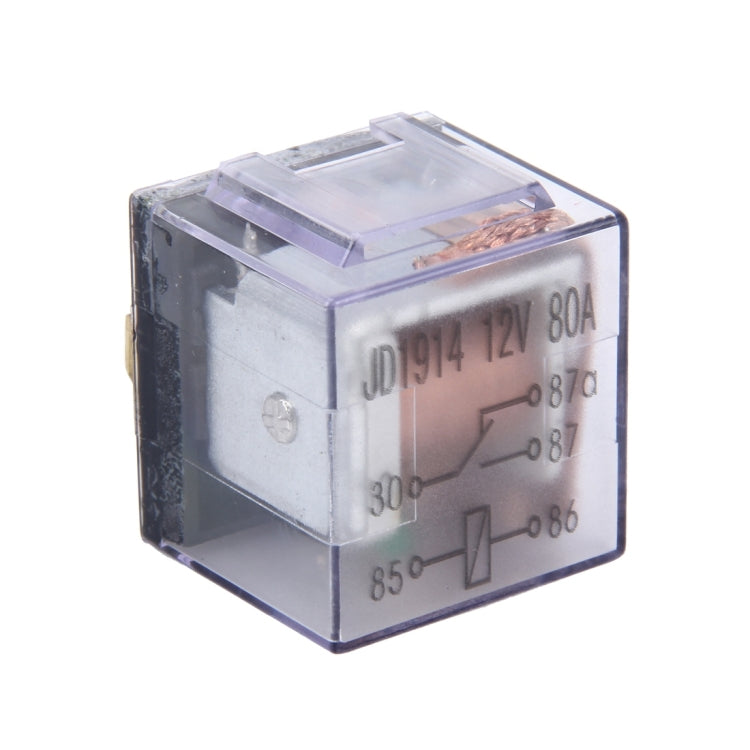10 PCS JD-1914 80 AMP 12V Water-resistant Car Auto Five Plugs Relay with Warning Light