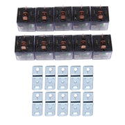 10 PCS JD-1914 80 AMP 12V Water-resistant Car Auto Five Plugs Relay with Warning Light
