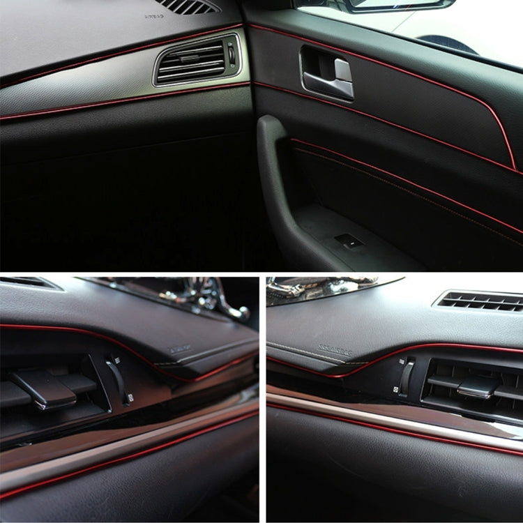5m Flexible Trim For DIY Automobile Car Interior Exterior Moulding Trim Decorative Line Strip with Film Scraper(Red)
