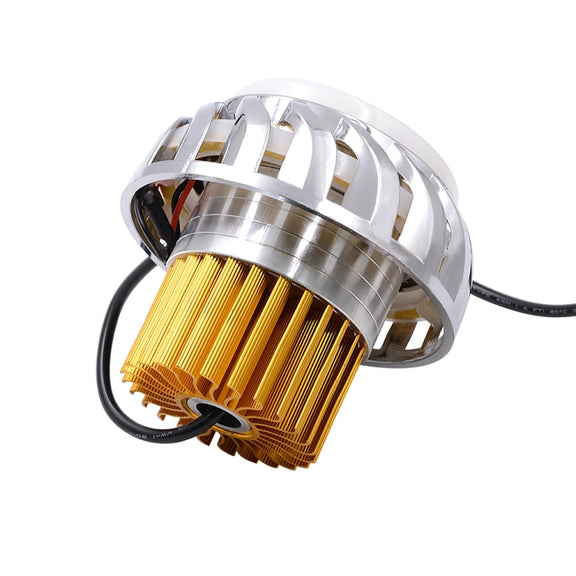 Motorcycle 30W DC 12V-85V LED Headlight Lens Built-in Whirlwind Double Aperture Angle Eyes + Devil Eye(Blue Light)