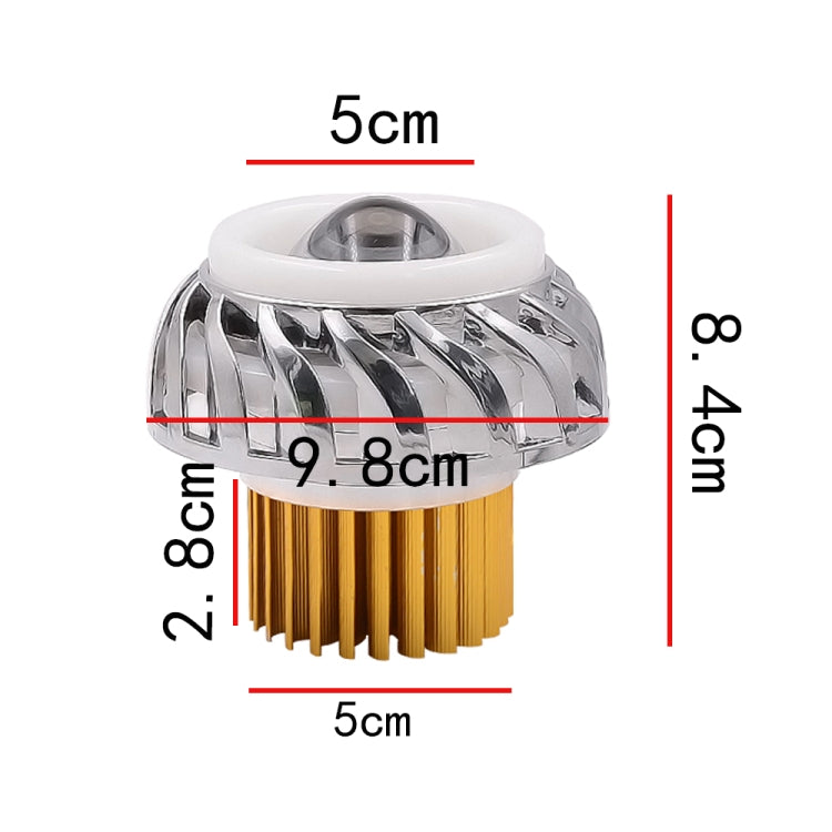 Motorcycle 30W DC 12V-85V LED Headlight Lens Built-in Whirlwind Double Aperture Angle Eyes + Devil Eye(Blue Light)