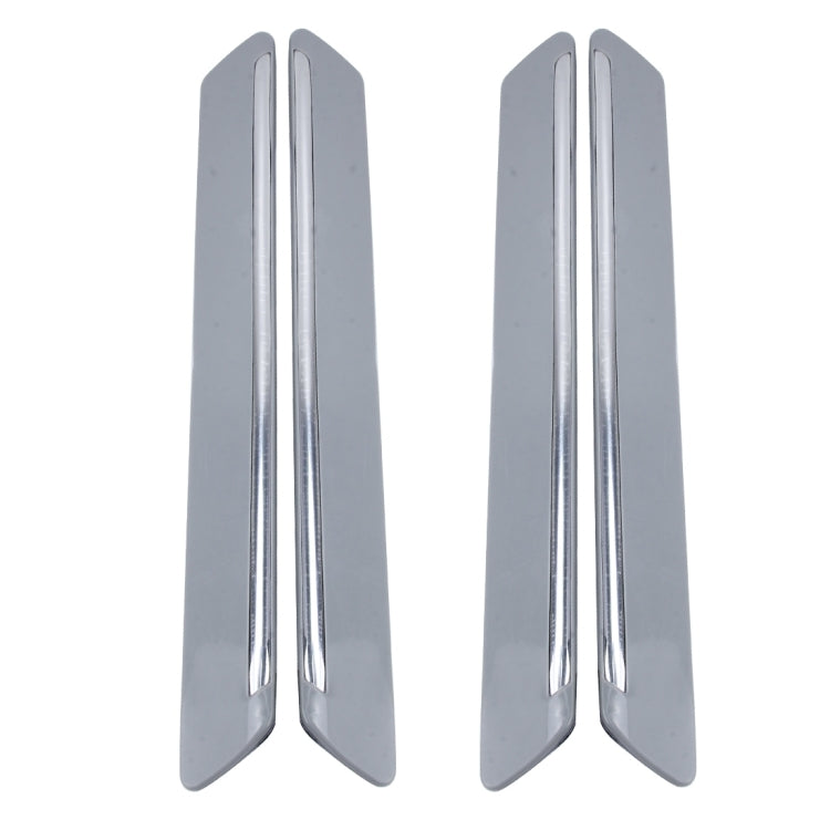 4 PCS Universal Car Auto Plastic Wrap Rubber Front Rear Body Bumper Guard Protector Strip Sticker(Grey)