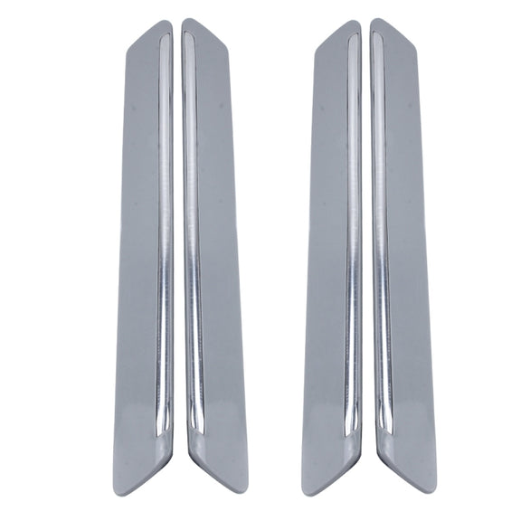 4 PCS Universal Car Auto Plastic Wrap Rubber Front Rear Body Bumper Guard Protector Strip Sticker(Grey)