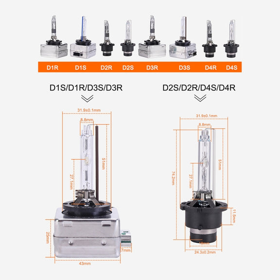 2 PCS D4S 35W 3800 LM 4300K HID Bulbs Xenon Lights Lamps, DC 12V(White Light)