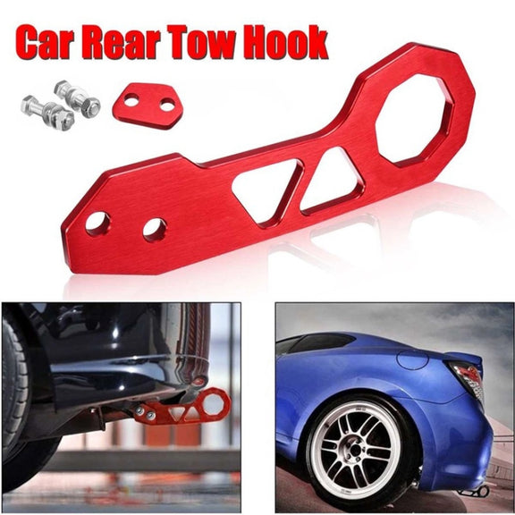 Aluminum Alloy Rear Tow Towing Hook Trailer Ring for Universal Car Auto with 2 x Screw Holes(Blue)