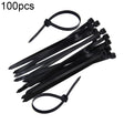 100pcs /Pack 8mm*200mm Nylon Cable Ties(Black) - Booster Cable & Clip by PMC TechLife | Online Shopping South Africa | PMC TechLife | Buy Now Pay Later Mobicred