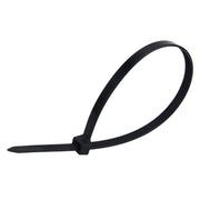 250 PCS 8mm*300mm Nylon Cable Ties(Black)