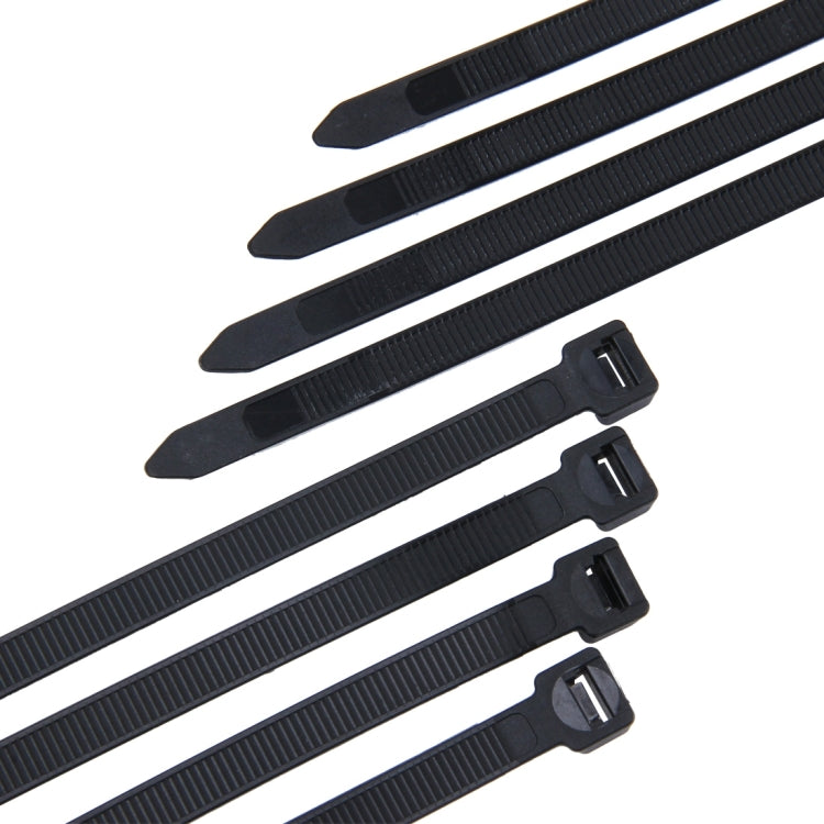 250 PCS 8mm*300mm Nylon Cable Ties(Black)