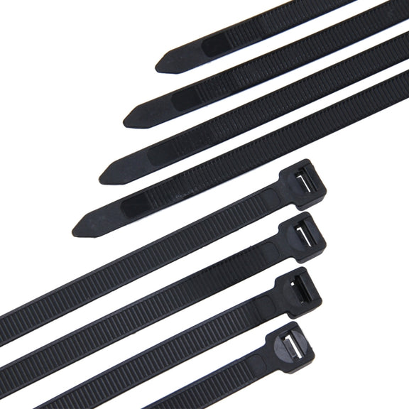 250 PCS 8mm*300mm Nylon Cable Ties(Black)