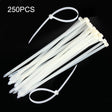250 PCS 8mm*300mm Nylon Cable Ties(White) - Booster Cable & Clip by PMC TechLife | Online Shopping South Africa | PMC TechLife | Buy Now Pay Later Mobicred