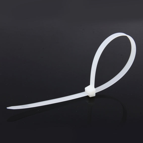 250 PCS 8mm*300mm Nylon Cable Ties(White)