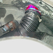 Car Auto Universal Tube Air Filter Adjustable Cold Air Injection Intake System Pipe Without Air Filter(Red)