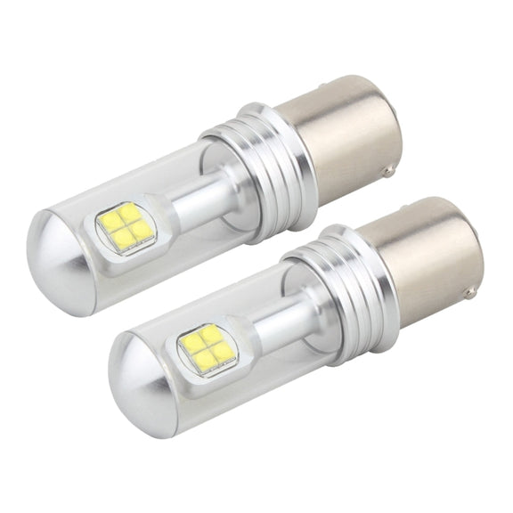 2 PCS  1156/BA15S 40W 800 LM 6000K Car Turn Light Backup Light Brake Light with 8 Lamps, DC 12V(White Light)