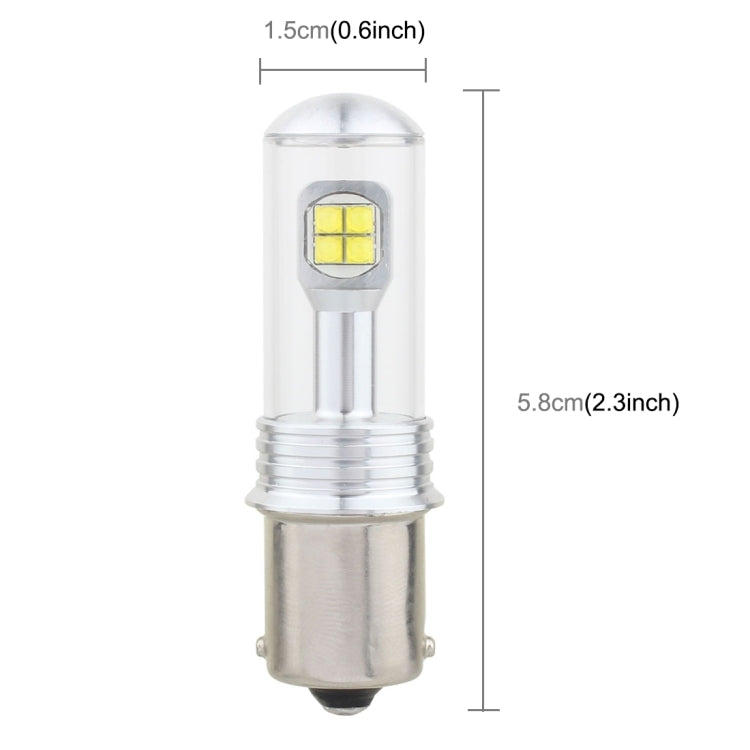 2 PCS  1156/BA15S 40W 800 LM 6000K Car Turn Light Backup Light Brake Light with 8 Lamps, DC 12V(White Light)