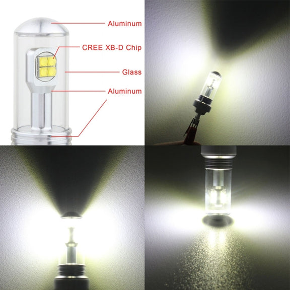 2 PCS  1157/BAY15D 40W 800 LM 6000K Car Turn Light Backup Light Brake Light with 8 Lamps, DC 12V(White Light)