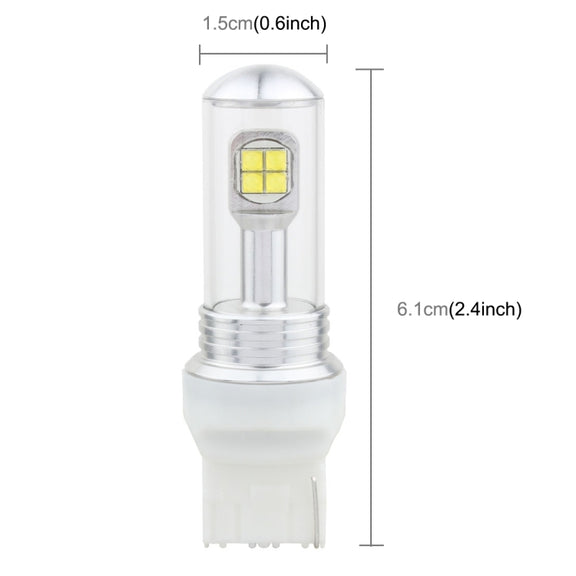 2 PCS 7440 40W 800 LM 6000K Car Turn Light Backup Light Brake Light with 8 Lamps, DC 12V(White Light)