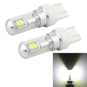 2 PCS  7443 40W 800 LM 6000K Car Brake Light with 8 Lamps, DC 12V(White Light)
