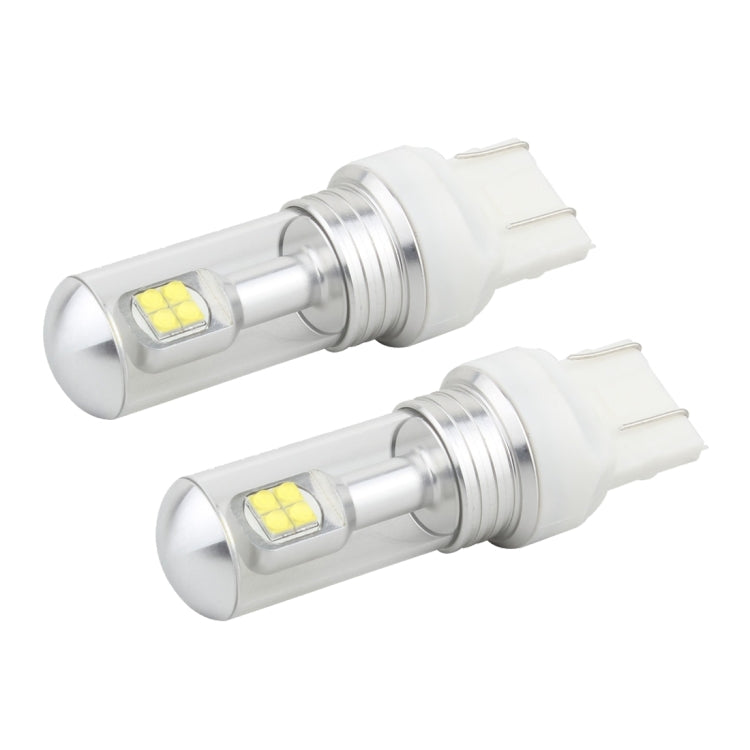 2 PCS  7443 40W 800 LM 6000K Car Brake Light with 8 Lamps, DC 12V(White Light)