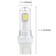 2 PCS  7443 40W 800 LM 6000K Car Brake Light with 8 Lamps, DC 12V(White Light)