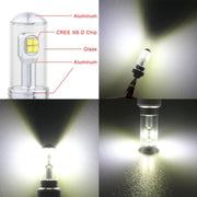2 PCS  H4 40W 800 LM 6000K 8 LEDs Car Fog Lights, DC 12V(White Light)