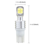 2 PCS  T10 40W 800 LM 6000K Car Clearance Light Reading Light License Light with 8 Lamp, DC 12V(White Light)