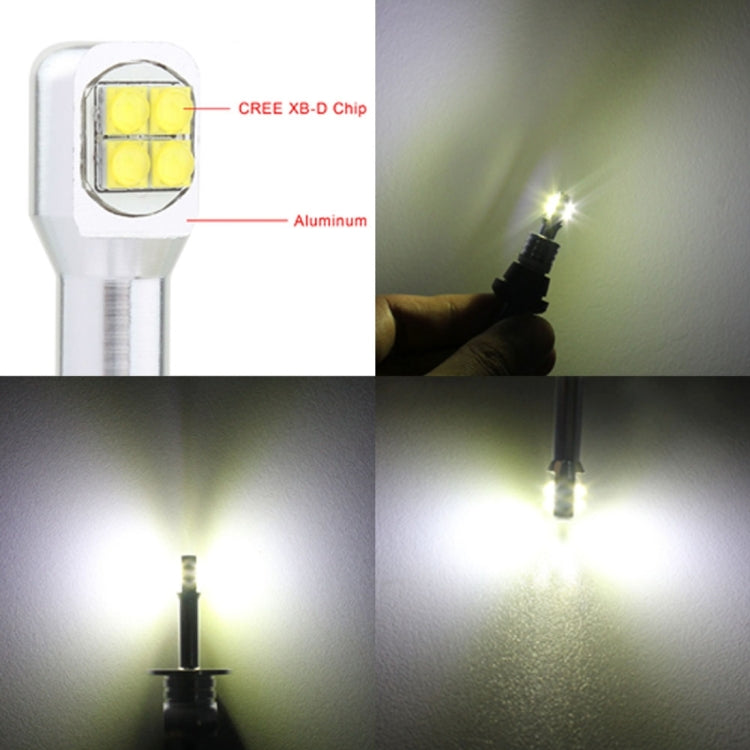 2 PCS  T10 40W 800 LM 6000K Car Clearance Light Reading Light License Light with 8 Lamp, DC 12V(White Light)