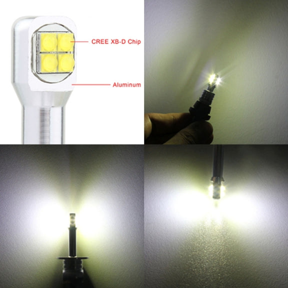 2 PCS  T10 40W 800 LM 6000K Car Clearance Light Reading Light License Light with 8 Lamp, DC 12V(White Light)