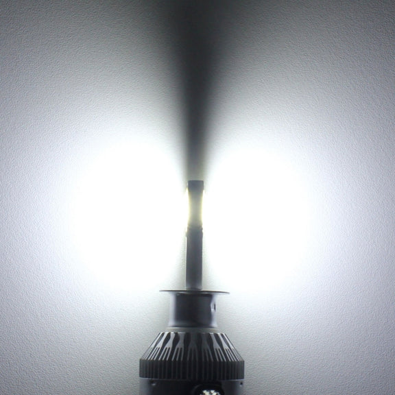 2 PCS  H1 18W 1800 LM 6000K IP68 Canbus Constant Current Car LED Headlight with 2 COB Lamps, DC 9-36V(White Light)
