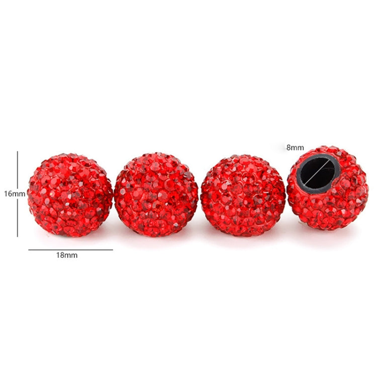 4 PCS Gas Cap Mouthpiece Cover Gas Cap Tire Cap Car Tire Valve Caps(Pink)