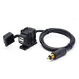 12-24V 2.1A Motorcycle Dual USB Mobile Phone Car Charger, EU Plug - Battery Charger by PMC TechLife | Online Shopping South Africa | PMC TechLife | Buy Now Pay Later Mobicred