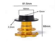 Universal Aluminum Car Steering Wheel Quick Release HUB Racing Adapter Snap Off Boss Kit