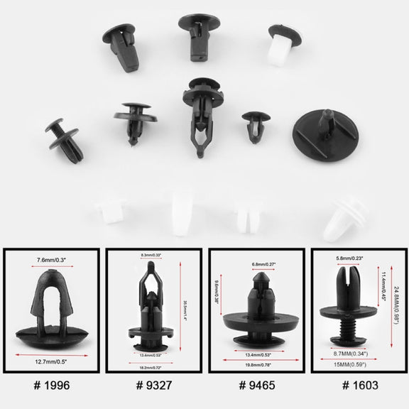 292 PCS Car Retainer Clips Assortment Car Panel Trim Plastic Fasteners Rivet Clips Set