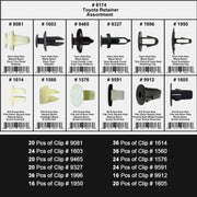 292 PCS Car Retainer Clips Assortment Car Panel Trim Plastic Fasteners Rivet Clips Set