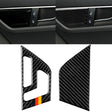 2 PCS German Flag Car Carbon Fiber Left Drive Seat Adjustment Panel Decorative Sticker for Mercedes-Benz W204 2007-2013 - Car Interior Mouldings by PMC Jewellery | Online Shopping South Africa | PMC Jewellery | Buy Now Pay Later Mobicred