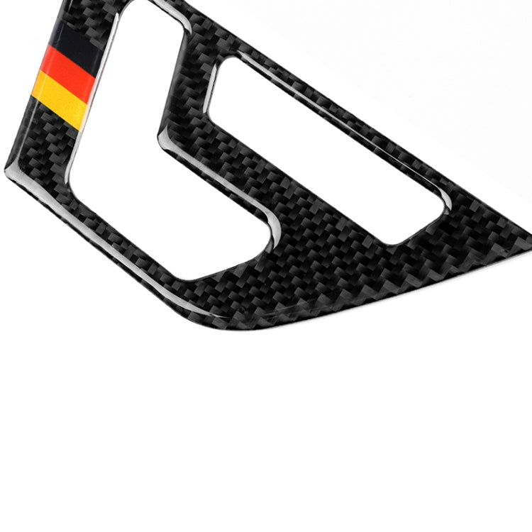 2 PCS German Flag Car Carbon Fiber Left Drive Seat Adjustment Panel Decorative Sticker for Mercedes-Benz W204 2007-2013