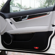 4 PCS Car Carbon Fiber Red Inner Door Panel Decorative Sticker for Mercedes-Benz W204 2007-2013