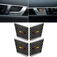 4 PCS Car German Flag Carbon Fiber Door Inner Handle Wrist Panel Decorative Sticker for Mercedes-Benz C Class 2007-2013 / E Class 2009-2016 - Car Interior Mouldings by PMC TechLife | Online Shopping South Africa | PMC TechLife | Buy Now Pay Later Mobicred