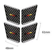 4 PCS Car German Flag Carbon Fiber Door Inner Handle Wrist Panel Decorative Sticker for Mercedes-Benz C Class 2007-2013 / E Class 2009-2016